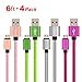 Gpixiu High speed USB 2.0 A Male to Micro B Sync and Durable Cable - 6 Feet (Pack of 4)