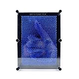 Classic 3D Art Sculpture Plastic Pin Art Pinart Impression Board Desktop Office Toy Kids Children Gift, Large Size, Blue