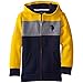 U.S. Polo Assn. Little Boys' Colorblock Fleece Hoodie, Egg Yoke, 5/6