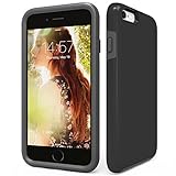 iPhone 6 Case, iPhone 6S Case, Zvedeng [Extra Front Raised Lip] iPhone 6S Protective Case Anti-slip Scratch Resistant Shockproof Dual Protection Cover Case for Apple iPhone 6 6S Black and Grey