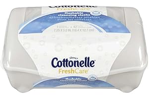 Cottonelle Fresh Flushable Moist Wipes, Pop-up Tub, 42 Count (Pack of 3) 126 Wipes Total with Aloe Vera and Vitamin E