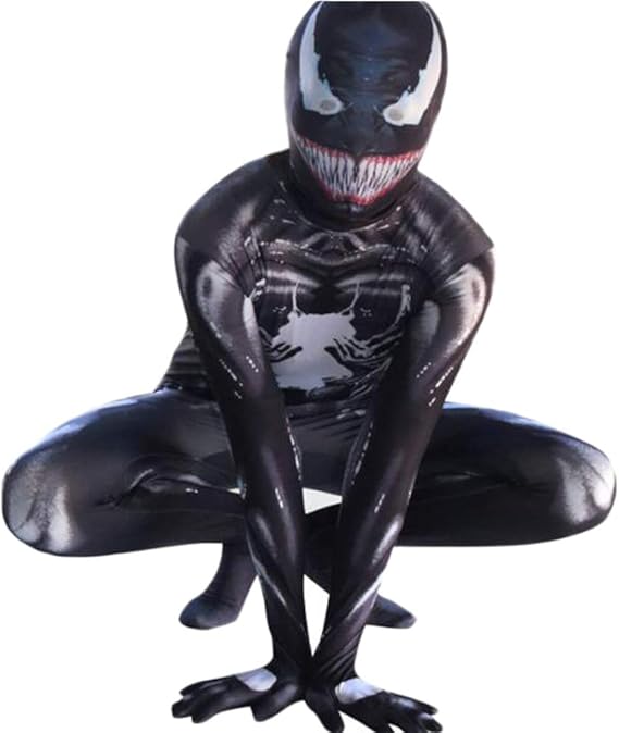 Fanstyle Venom Bodysuits OnePieces Spiderman Jumpsuit Halloween Cosplay Costume Head Cover for