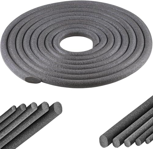 cyclingcolors Joint Sealing Cord Joint Sealing Tape Seal Round Cord Foam Joint Filling Profile Grey Foam Filling Cord (Diameter 8 mm x 3 m)