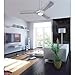 Westinghouse 7800200 Techno 52-Inch Brushed Aluminum Indoor LED Ceiling Fan, Light Kit with Opal Frosted Glass