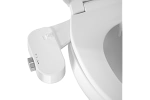 SAMODRA Bidet Toilet Seat Attachment with Rear and Feminine Wash, Bidet Attachment for Toilet with Self-Cleaning and Adjustable Bidet Sprayer & 21°Angle Control (Chrome)