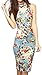 Summer Floral Printed Sleeveless Slim Fit Midi Sheath Tank Sun Dress L