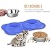 Pawaboo 2 Pack 43in Washable Guinea Pig Playpen Pad for Dogs, Pet Hexagon Mats Reusable Dog Playpen Liner, Small Animals Cage Tent Pee Pad with Soft Fleece, Blue