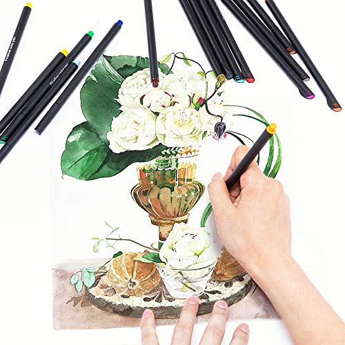 4 Colored+Fineliner+Journaling+Coloring+Supplies