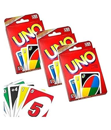 Mattel Uno Original Playing Cards (Set of 3)