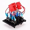 Iztoss-Marine-Electric-Blue-LED-Toggle-Switch-Panel-5-Gang-with-Power-Socket-Panel-12V