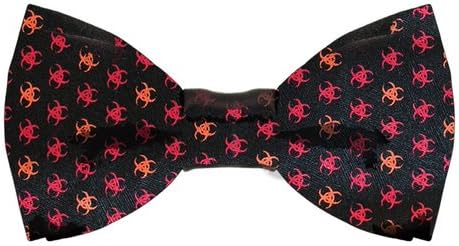 Mens Silk Science Bow Tie - Biohazard