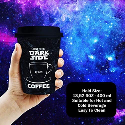 Reusable Coffee Cup, Reusable Coffee Mug, With Lids, Mug, Tea Cup, Beverage container, BPA Free Plastic Hard, Quality, Washable, Quick And Easy To Use For All Beverages 3 pieces cups 3 pieces Lids