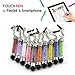 Ayamaya 10pcs New Fashion Crystal Diamond Stylus Pen Touch Pen for Iphone 6/6 Plus/5s/5/4s & Ipad Air Ipad Mini