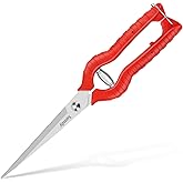 Sunuly Extra Long Pruning Shears, Gardening Hand Pruners with Stainless Steel Blades, Garden scissors for Arranging Flowers, Trimming Plants, Harvesting Herbs, Fruits or Vegetables, 9.5IN