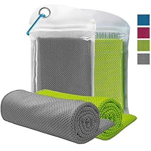 FIRSTBUY Cooling Towel for Instant Cooling Relief, Chilling Neck Wrap, ice cool snap towel, Microfiber Bandana – Chilly Towel For Golf Travel Sports Workout Fitness Gym Yoga Pilates Camping