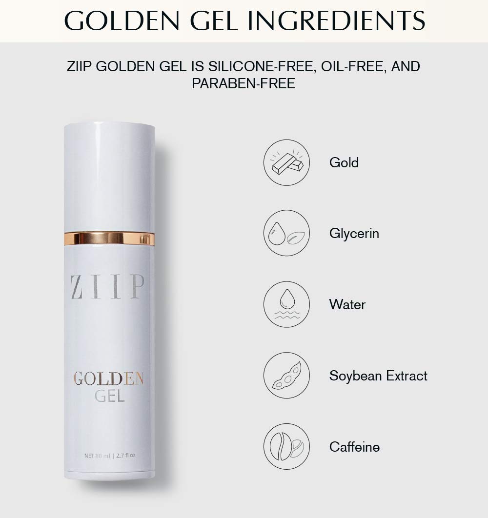 ZIIP 24Carat Golden Conductive Gel for Face & Neck, a Treatment Masque