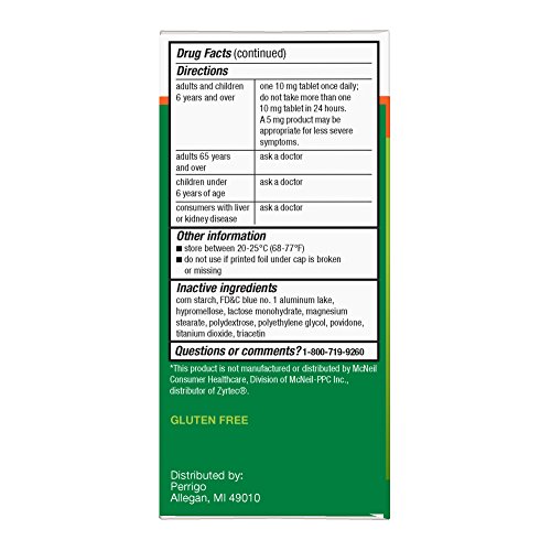 4 Basic+Care+Allergy+Cetirizine+Tablets