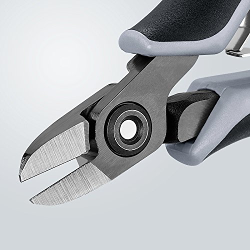 Knipex Präzisions-Elektronik-Seitenschneider ESD brüniert, mit Mehrkomponenten-Hüllen 125 mm 79 12 125 ESD – Bild 4