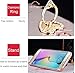 Galaxy Note 5 Floral Crystal TPU Case-Inspirationc Soft Slim Bling Plating Rubber Cover for Samsung Galaxy Note 5 with Rhinestone Diamond and Detachable 360 Ring Stand-Gold and Pink