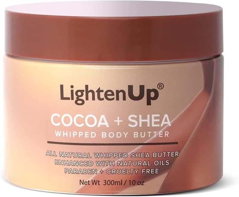 OMIC LightenUp Whipped Cocoa Butter 10.1 fl oz Natural Face Body Moisturizer DIY