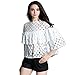 BLDO Women's Summer Loose Ruffles Lace Blouse Shirt Tops