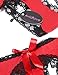 Avidlove Women Lace Underwear Bow-Tie Panties Sexy Bikinis Open Crotch Lingerie Red Medium