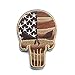 USA Tactical American Flag Punisher Skull Morale Patch with Velcro by Backwoods Barnaby (3.50