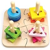 Hape Creative Toddler Wooden Peg Puzzle, L: 7.8, W: 4.6, H: 7.8 inch