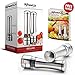 PowerLix Salt And Pepper Grinder Set , 2 Manual Pepper Mill and Salt Mill Shakers With Adjustable Ceramic Grinder, Brushed Stainless Steel And Glass Construction, Ergonomic Design, Huge Capacity mills