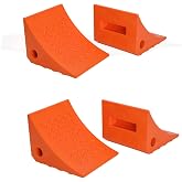 Tiousmoky Wheel Chocks, Rubber Wheel Chock with Curved, Durable, Non-Slip, Solid Trailer Wheel Chocks for Boat Trailers, RV, 