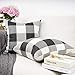 YOUR SMILE Retro Farmhouse Buffalo Tartan Chequer Plaid Cotton Linen Decorative Throw Pillow Case Cushion Cover Pillowcase for Sofa,Set of 2 (Black, 18''x18'')