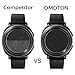 OMOTON [3 Pack] Screen Protector for Samsung Galaxy Watch 4 Classic 42mm, Galaxy Watch 42mm, Galaxy Watch 3 41mm, - Tempered Glass/Bubble Free/Scratch Resistant