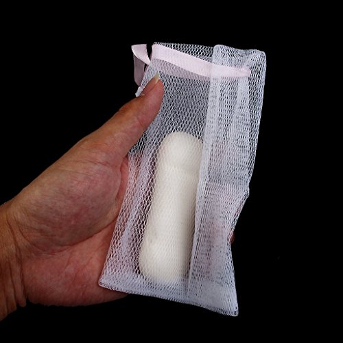 AHA 5 Bags Random Color Double Layer ECO Soap Saver Bag for Shower Bubbles Maker Sack Sock Pouch Holder Mesh Net Bags sold by AHA WINWIN LLC