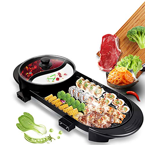 Comft Hot Pot and Grill, 2 In 1 Electric Hot Pot Grill Cooker with Dual