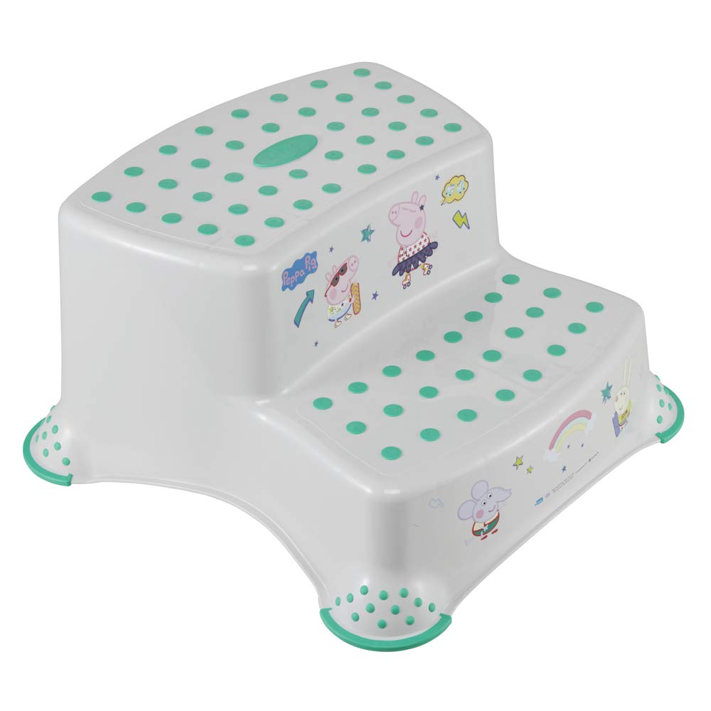 keeeper Peppa Pig Step Stool, Two-Tier, For 18 months to 10-years, Anti-Slip Design, Igor, Grey