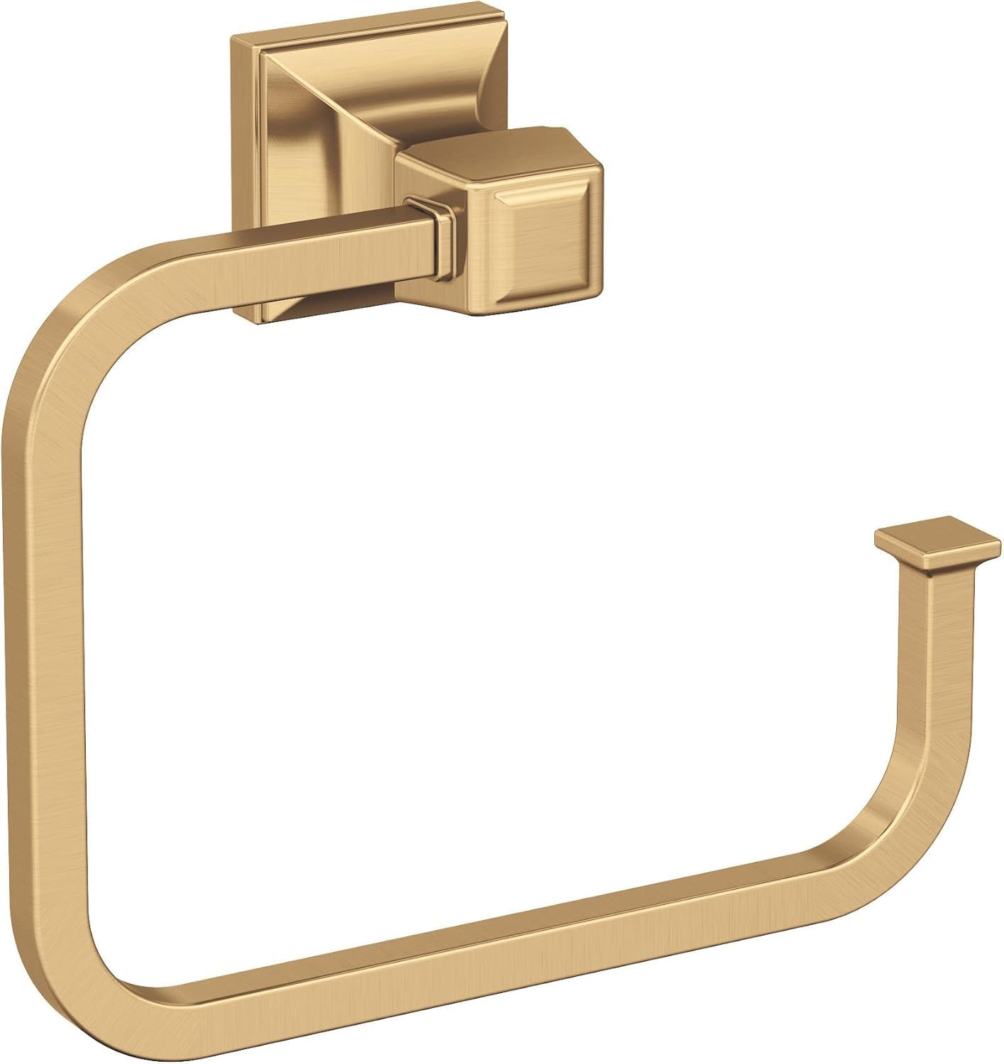 Amerock BH36022CZ | Champagne Bronze Towel Ring | 5-3/4 in (146 mm) Length Towel Holder | Mulholland | Hand Towel Holder for Bathroom Wall | Small Kitchen Towel Holder | Bath Accessories — image 1