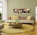 sechars - 4 Pieces Canvas Wall Art Zen Stone Calming Candles and Frangipani Pictures Modern Zen Painting Prints Giclee Art Work for Home Office Spa Yoga Room Framed Ready to Hang