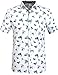 Short Sleeve Button Up Shirts for Men, Summer Shirts for Men Cotton Print Causal for Work, Vacation, Leisure (X-Large, White)