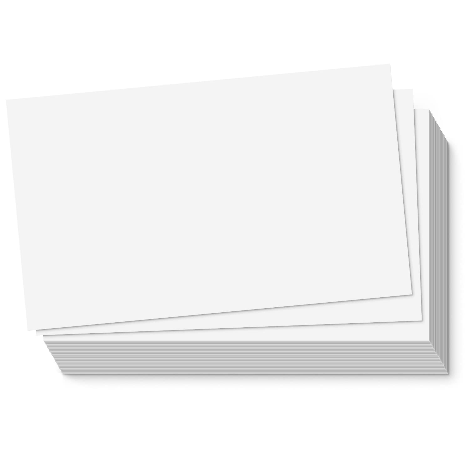 S&O 300gsm 3x5” Postcard Paper Cardstock (Both Sides Blank) for Art or Blank Note Sheets for Mailing. White Plain Greeting Slips, Index Note Printable Message Tags Set. Bulk Printed Letters, 100 Pack
