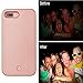 iPhone 7 Plus Case, iPhone 8 Plus Case, AUYOUWEI LED Illuminated Selfie Light Case Cover [Rechargeable] Light Up Luminous Selfie Flashlight Cell Phone Case for iPhone 7 / 8 Plus (Rose Gold)