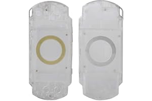 POMYA Full Housing Case Coverfor PSP, Replacement Anti-Drop Shell Set with Buttons Kit for PSP 1000 Replacement Shell(Clear)