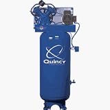 Quincy QT-54 Splash Lubricated Reciprocating Air Compressor - 5 HP, 230 Volt, 1 Phase, 60-Gallon Vertical, Model Number 2V41C60VC