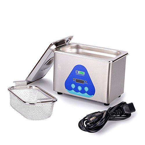 Digital Ultrasonic Jewelry Cleaner - DKSONIC 800mL 42KHz Sonic Eyeglass Cleaner with Digital Timer Basket for Parts Denture Gun Blades Ring Injector Glasses Circuit Board Retainer - Thumbnail 7