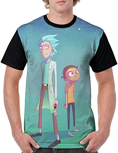 SMZWWTG Rick-and-Morty-Artwork Fashion Imported Male T-Shirt 3D Short Sleeved Short Sleeved T-Shirts