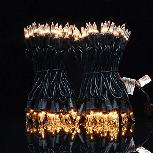 UL Certified 66 Feet 200 Count Clear Christmas String Lights, Pack of 2 Sets 33 Ft 100 Count Commerc - //coolthings.us