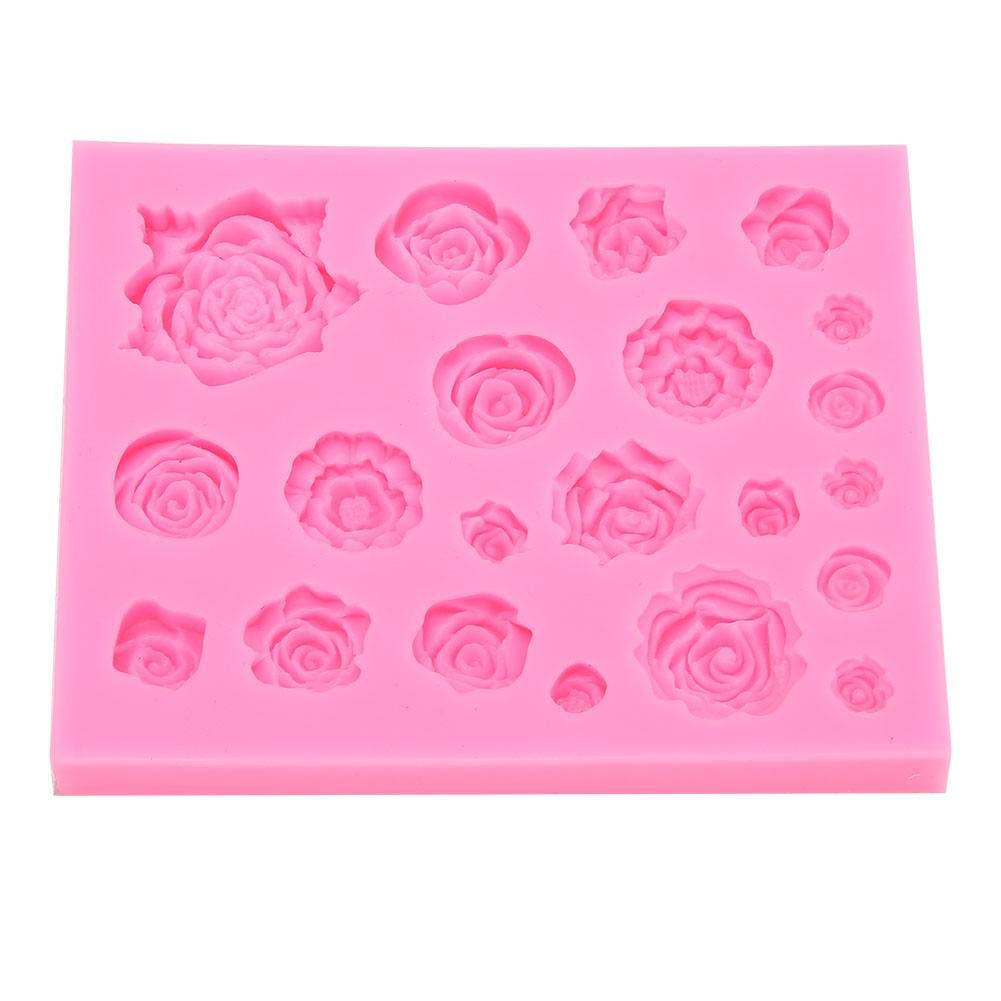 Rose Silicone Fondant Mold for Cake Decoration, Cupcake Topper, DIY Chocolate and Sugarcraft Flower Craft Mould
