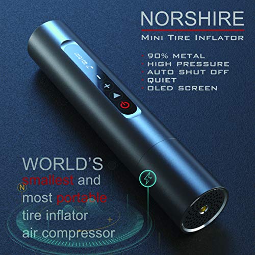 NORSHIRE Mini Tire Inflator Digital Air Pump Portable Air Compressor