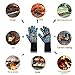 Menhoud 932°F Oven Mitts Heat Resistant BBQ Gloves – Silicone Cooking & Grilling Gloves – 14
