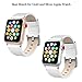 SWEES Genuine Leather Band Compatible iWatch Apple Watch 38mm Series 3, Series 2, Series 1, Sports & Edition for Women, Small Replacement Designer Design Dressy Accessories