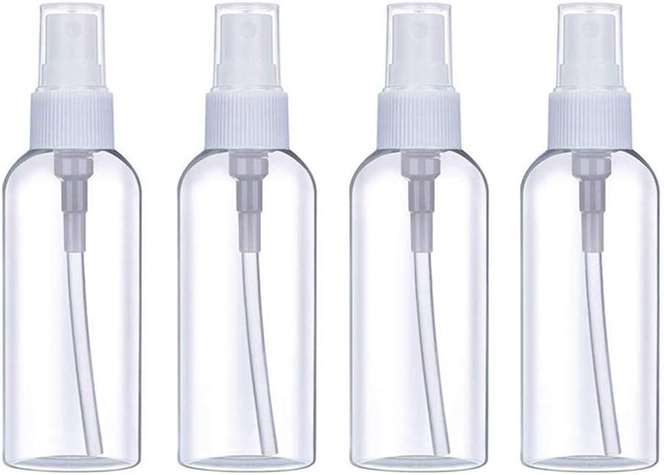 Spray Bottle, 2oz Spray Bottle, Plastic Spray Bottles for Cleaning Solutions, Mist Spray Bottle, Empty Spray Bottles for Hair Face Travel (4Pcs (2oz / 50ml))